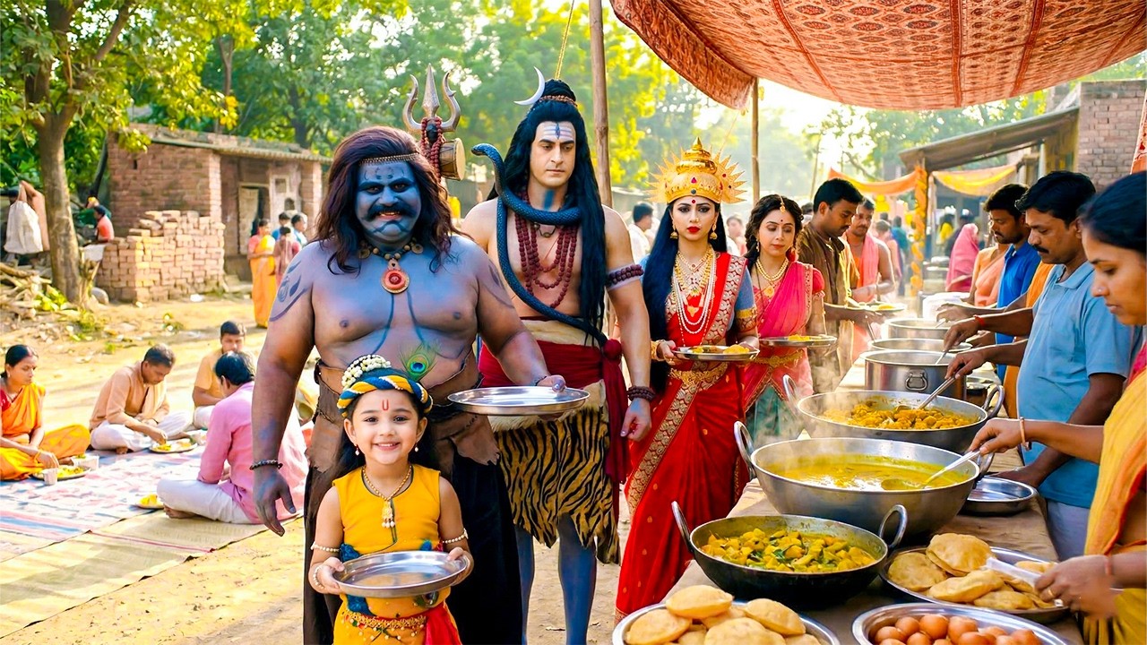 बाल कान्हा ने खुशी-खुशी सबके साथ भंडारे में भोजन किया | यशोमती मईया के नंदलाला | Shree Krishan
