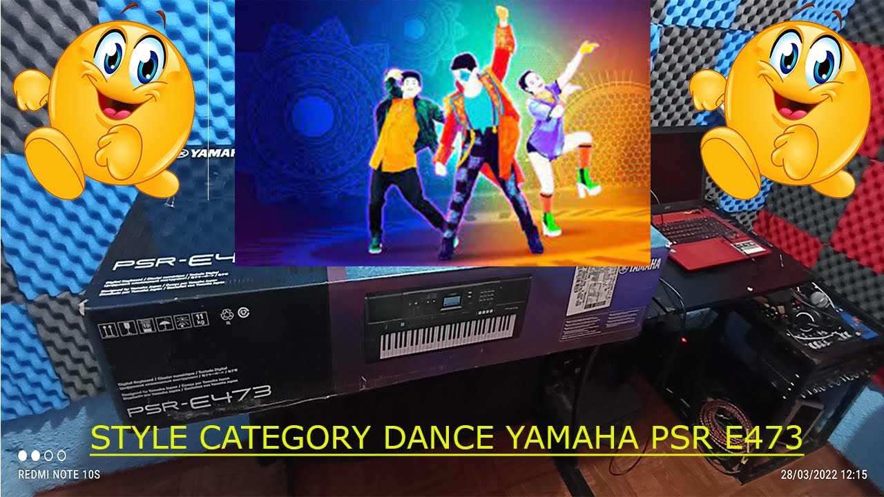 STYLE CATEGORY DANCE YAMAHA PSR E473 RITMOS DE FABRICA