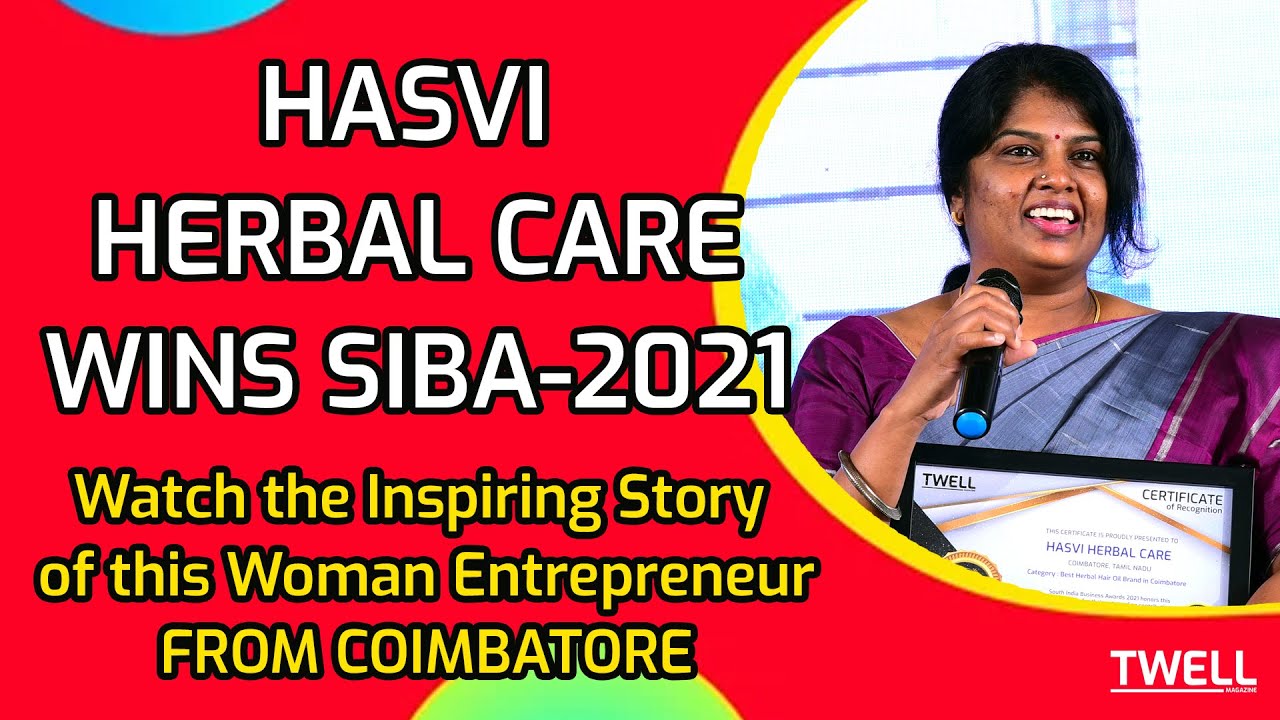 Hasvi Herbal Care Wins the South India Business Awards 2021 | Twell Magazine