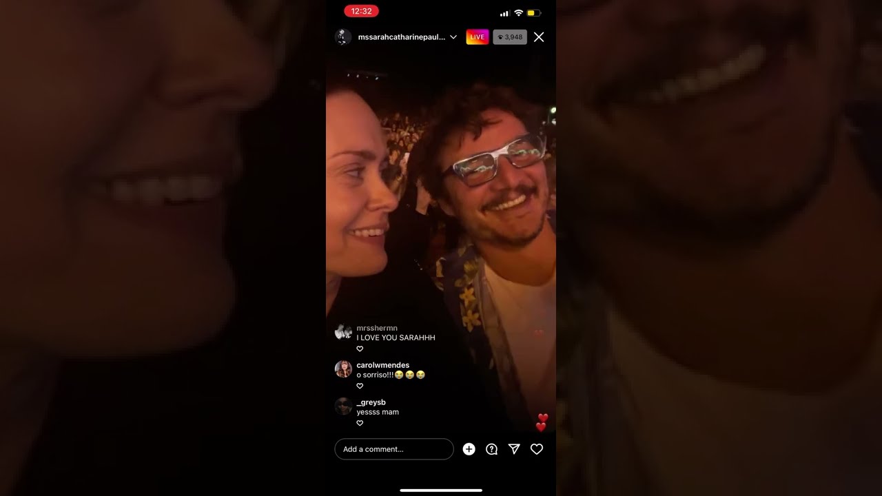 sarah paulsons insta live june 25, 2022 ft pedro pascal 🫶🏻