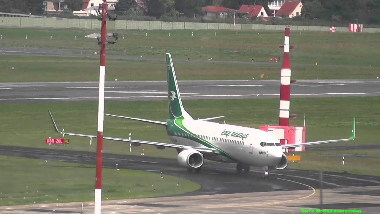Iraqi Airways Boeing 737-81Z YI-ASH mit Erstlandung/First landing am Flughafen Berlin Tegel 11.7.14