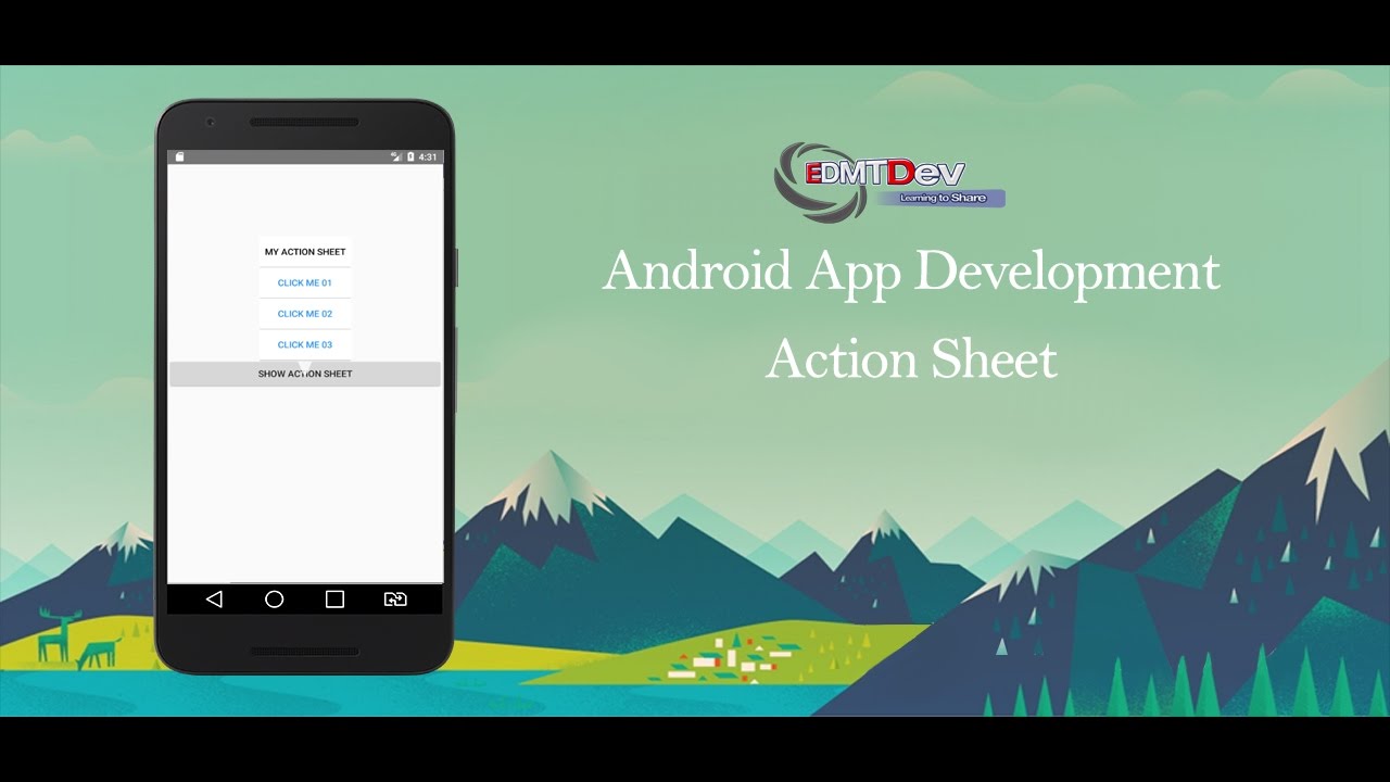 Android Studio Tutorial - Action Sheet