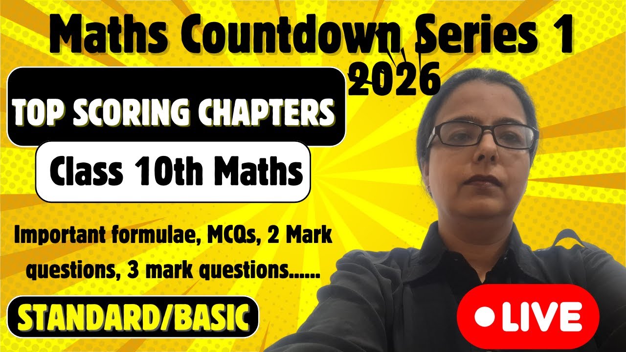 LIVE 🔴 Class 10 Maths Board Revision 🔥 | Top 5 Chapters You MUST Prepare | #scholarclasses#livemaths