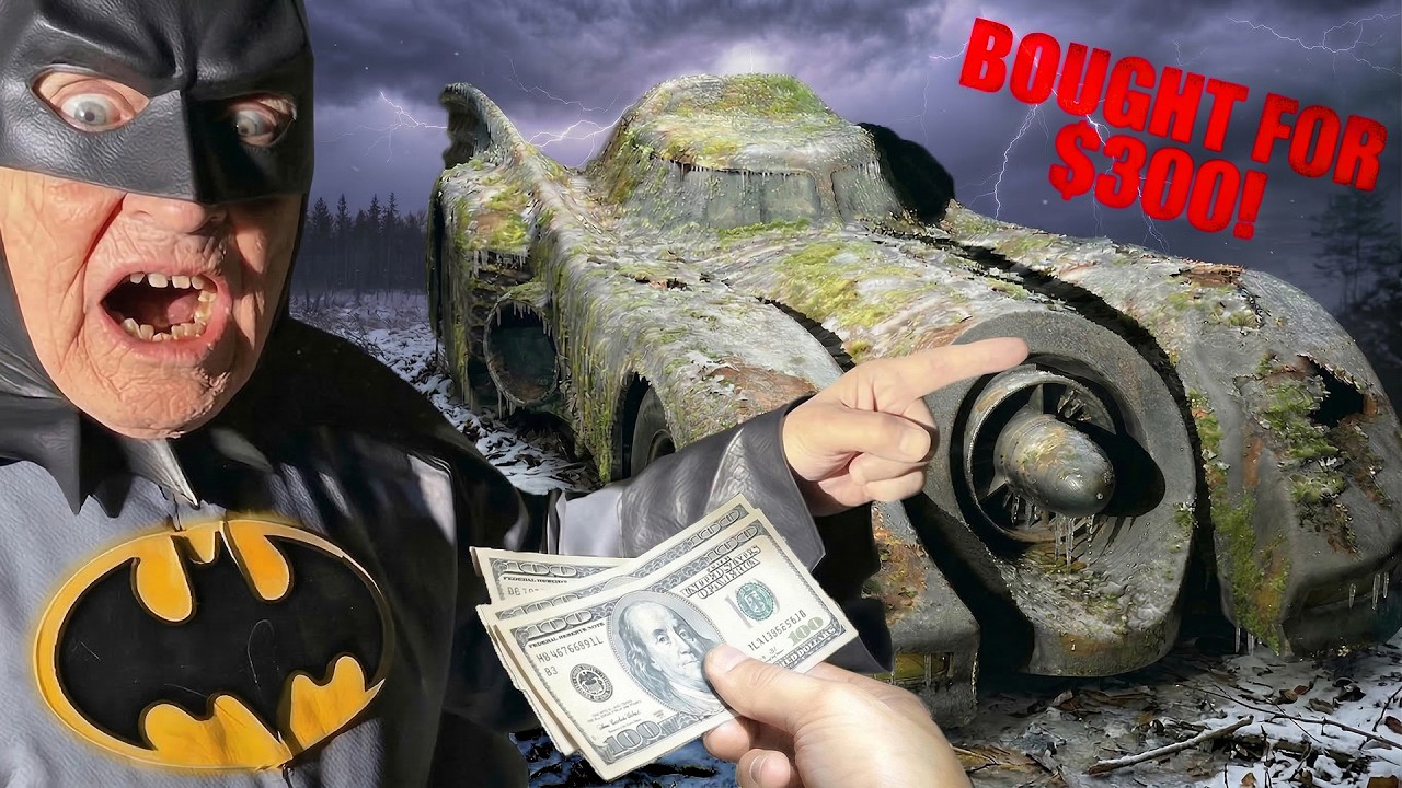Restoring Completely Burned Batmobile ($300 DEAL) | FULL ASMR PROCESS