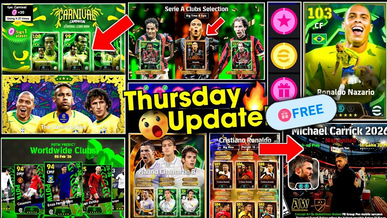 🎁 Thursday Update Leaks! New Campaign + Premium Club Pack + Free Epic & Showtime | eFootball 2026