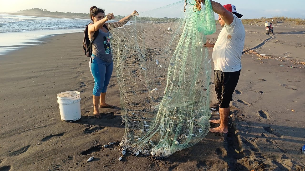 FUELA ASÍ SACAMOS LA ATARRAYA LLENA DE PESCADOS 🐠🐟🐟🐠