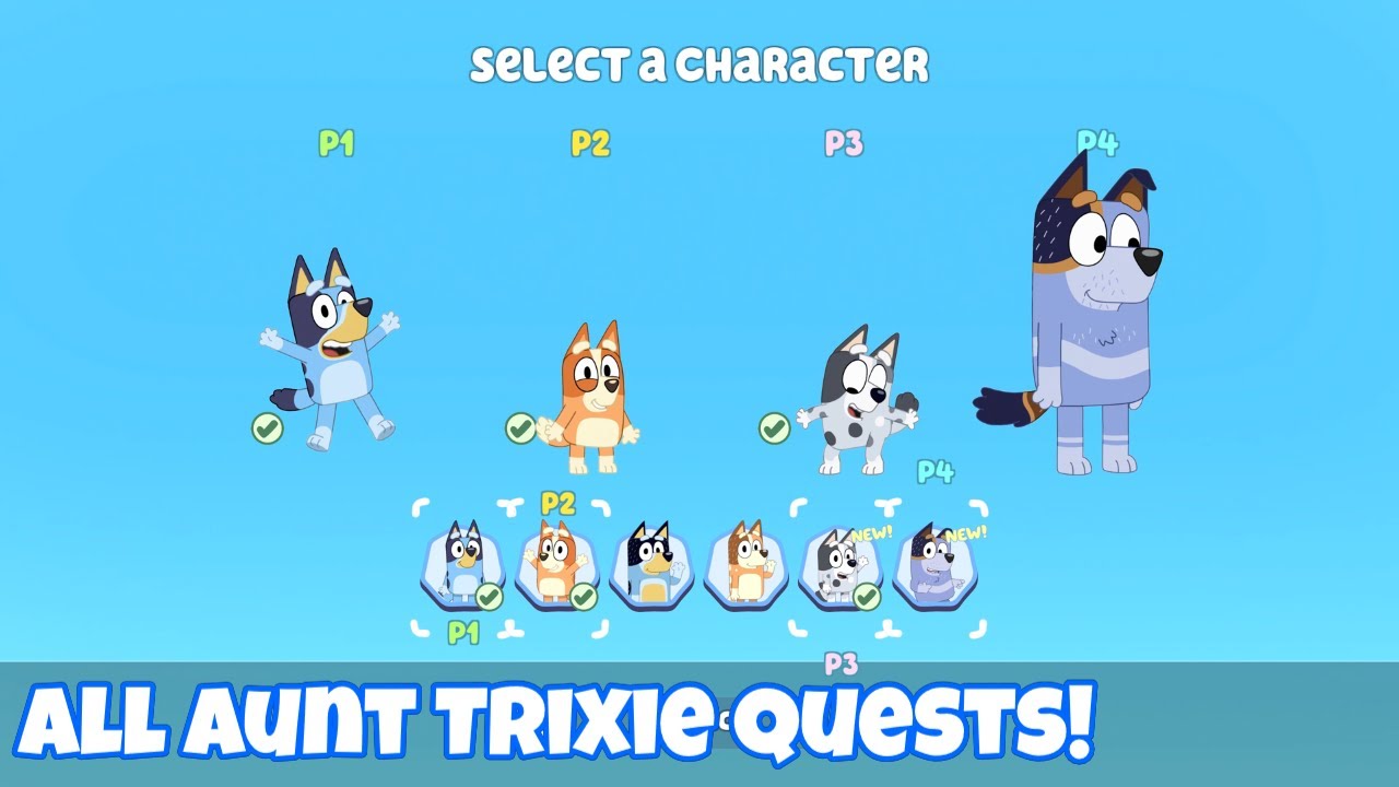Bluey: The Videogame 4-Player Co-Op PS5 Gameplay! (All Aunt Trixie Quests!)