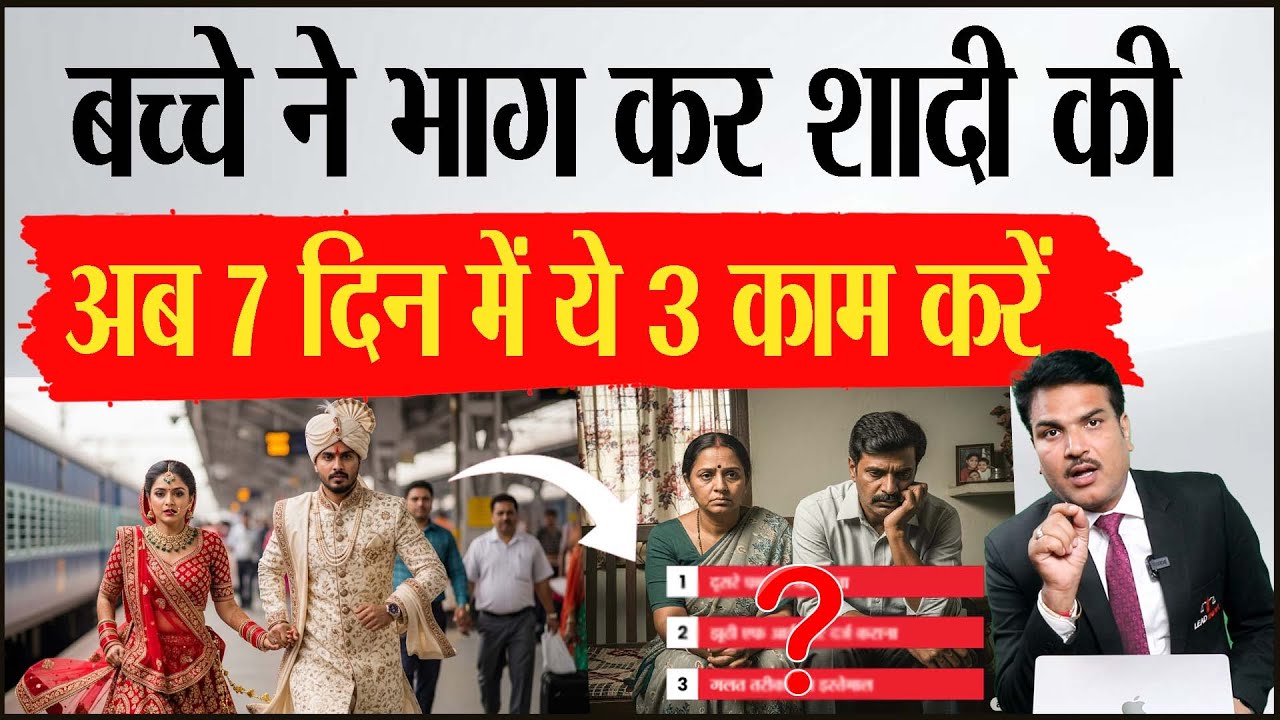 बच्चे ने भाग कर शादी की अब 7 दिन में ये 3 काम करें