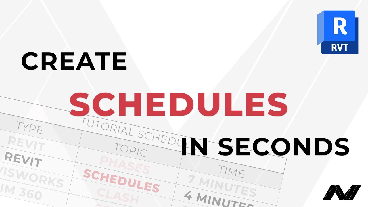 BIM not a BIM without this: Revit Schedules