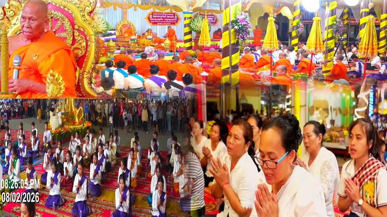 យប់ចុងក្រោយនៃពិធីបុណ្យខាន់សីមា នៅវត្តបទុមប្រជុំនទី អូឈូក ឃុំតាបង៉ាយ ខេត្តវិញឡុង។