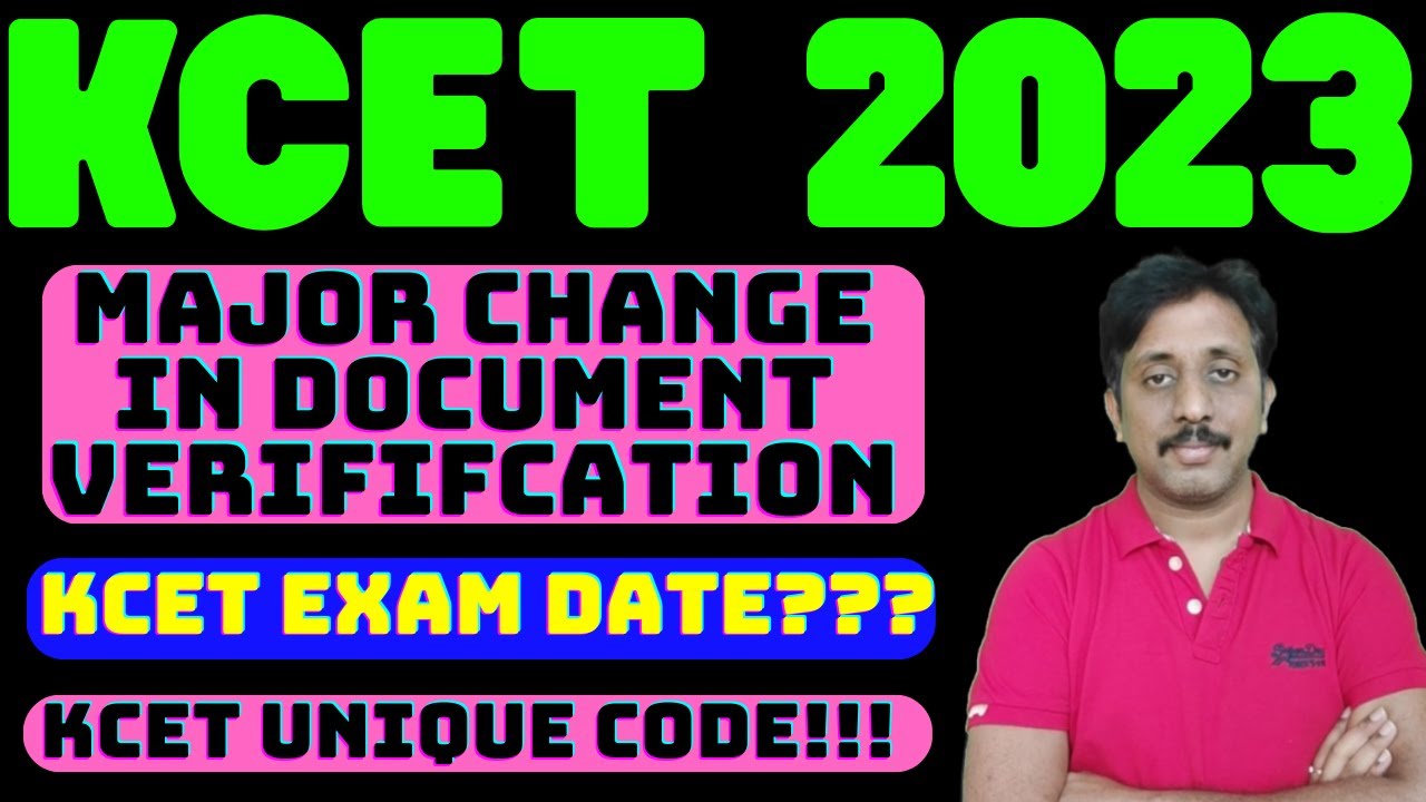 KCET 2023 EXAM DATE Update!!!! |KCET 2023 Application Form |Document Verification |KCET Preparation