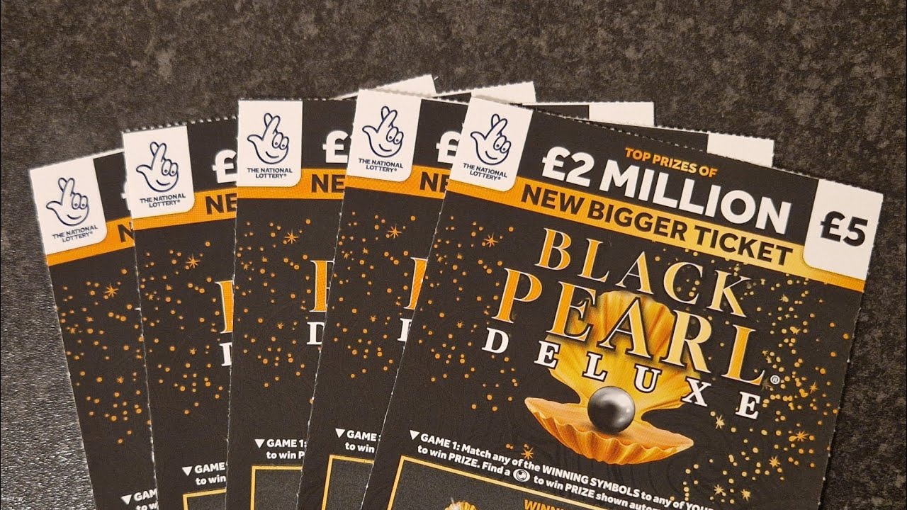 £25 of the New Black Pearl Deluxe Allwyn UK National Lottery Scratch Cards