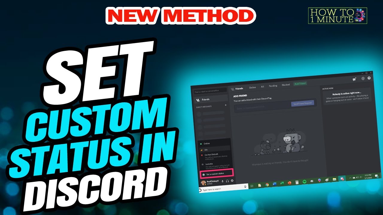 How to set custom status in discord 2026