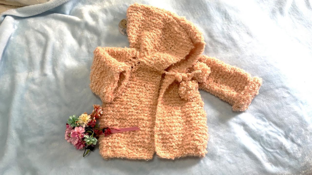 PASO A PASO como hacer ABRIGO a SOS AGUJAS para BEBES de 3 a 12 meses