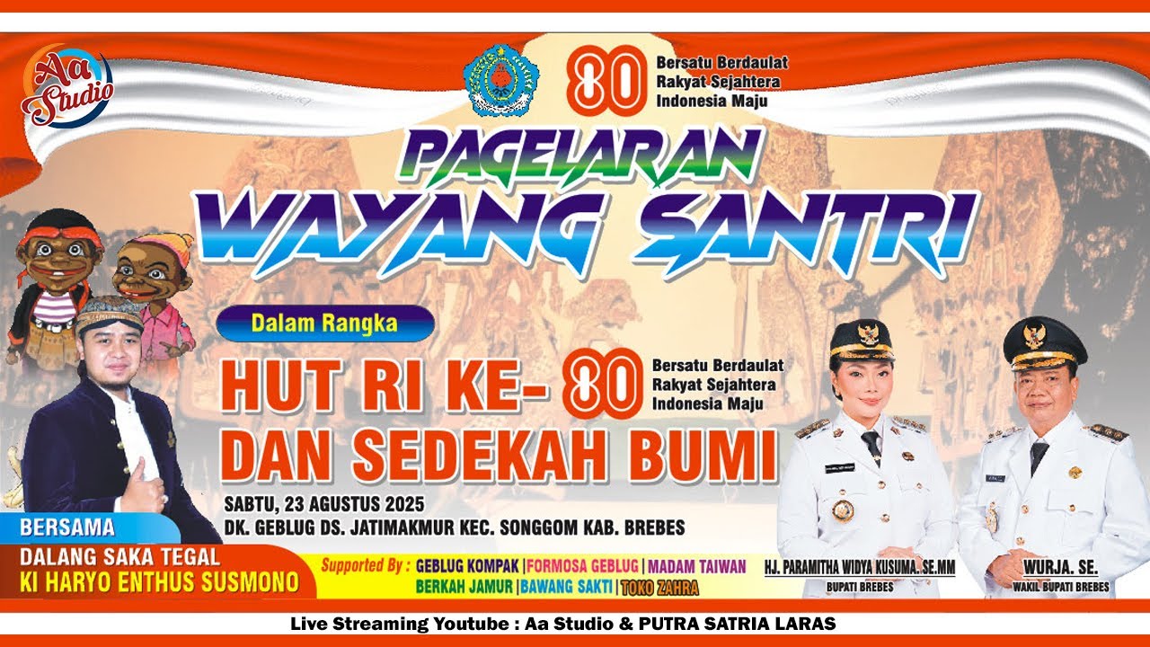 LIVE WAYANG SANTRI KI HARYO SUSILO | HUT RI KE - 80 DAN SEDEKAH BUMI DK GEBLUG. JATIMAKMUR SONGGOM