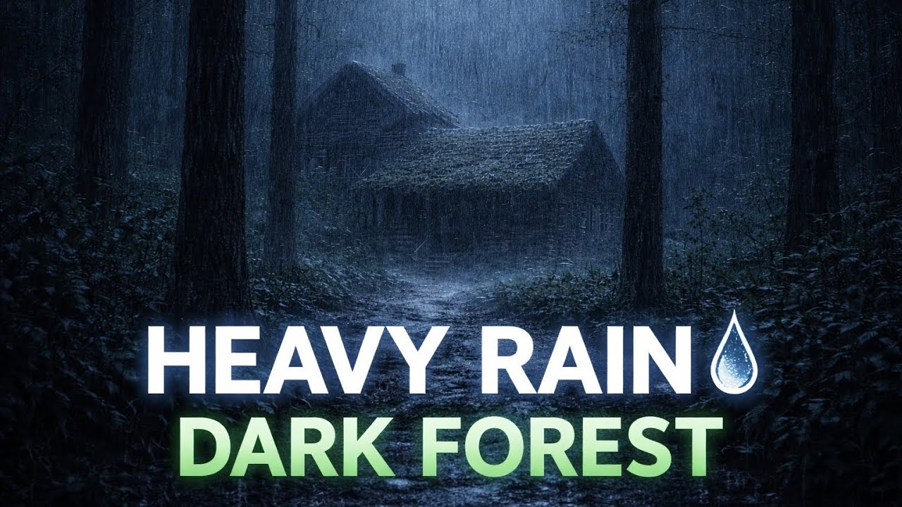 Heavy Rain in a Dark Forest 🌧️ Deep Rain Sounds for Sleep, Relax & Focus | ASMR