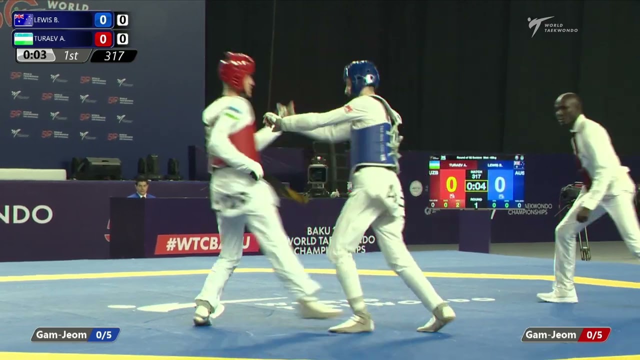 317 R32 Men  58kg AUS LEWIS B  UZB TURAEV A