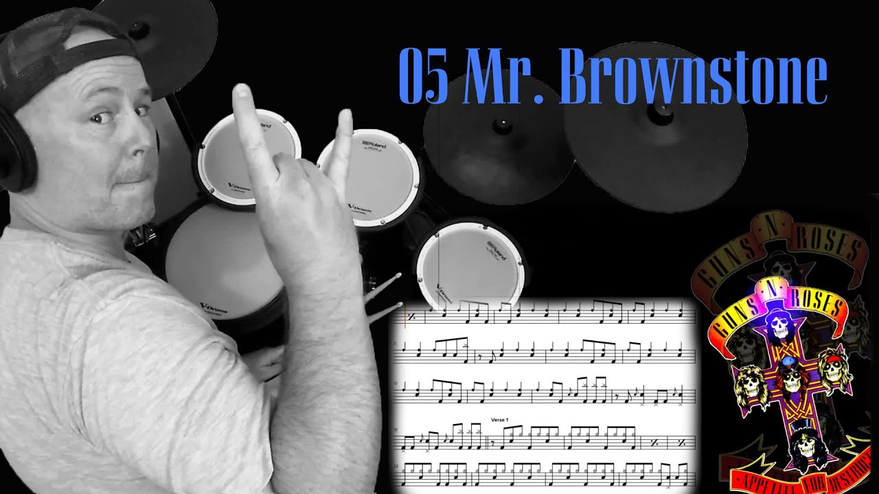 'MR. BROWNSTONE' | Guns N' Roses | Appetite for Destruction | Drum Cover (Free Drumeo Trial)