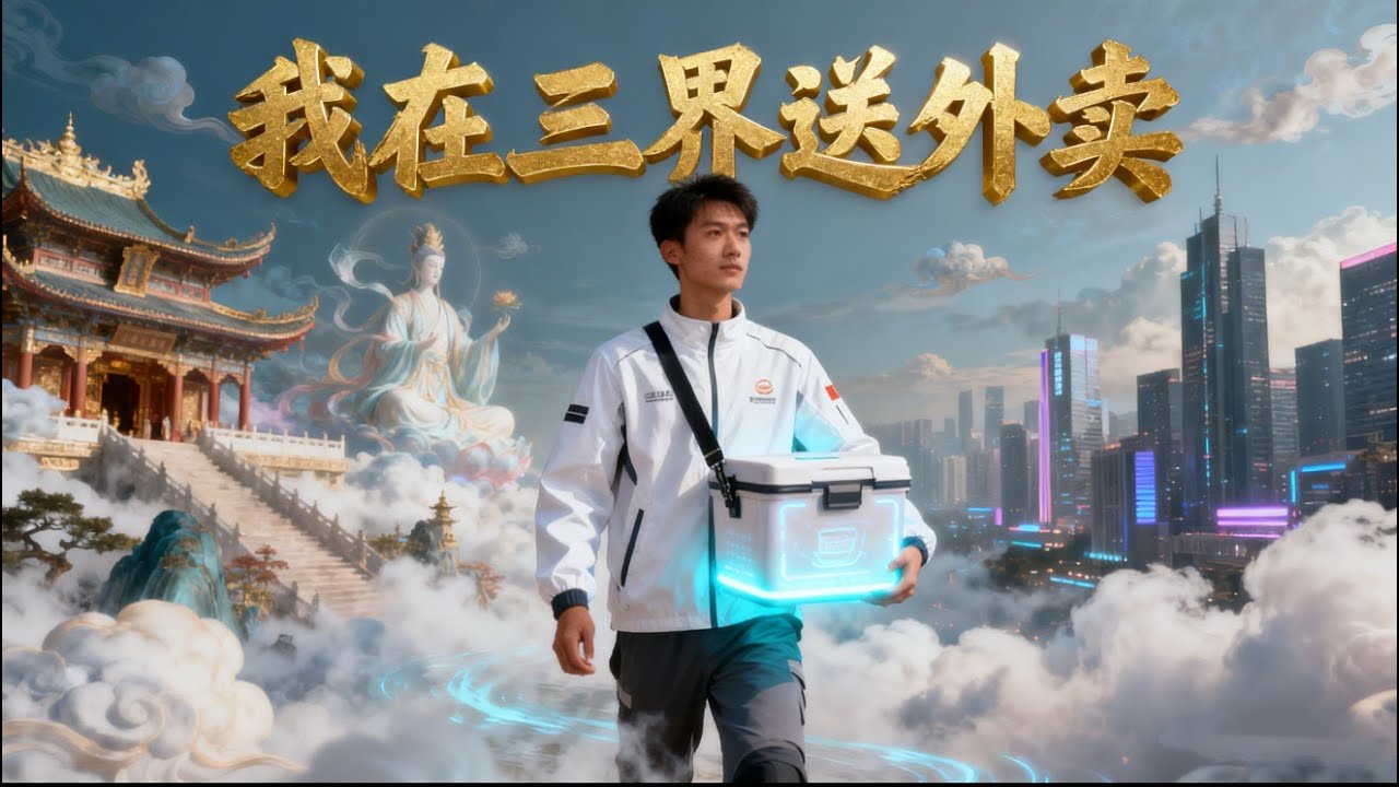 外賣小哥意外穿越到靈府，透過送外賣穿梭在三界&hellip;#穿越#cdrama #热门短剧 #短劇 #热门短剧  #我在抖音追劇 #我在三界送外卖