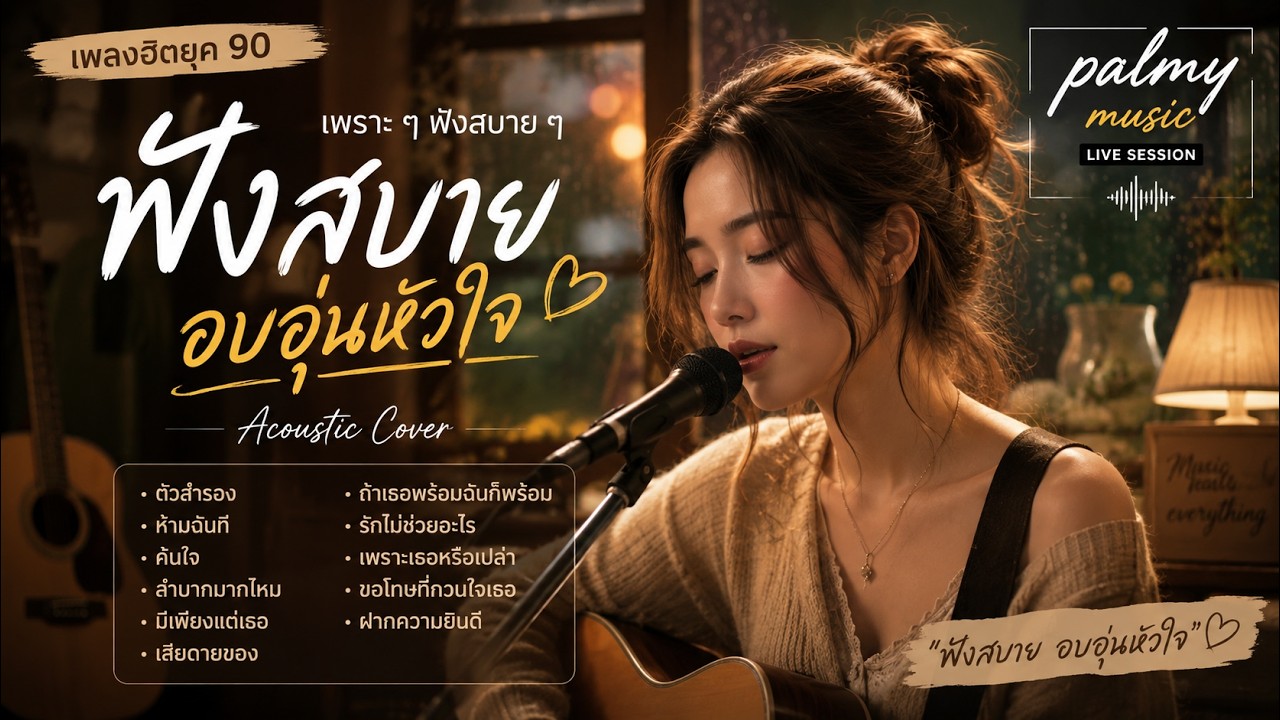 เพลง เพราะๆยุค 90 v 3 Acoustic Cover รวมเพลงรัก ฟังสบาย ย้อนวันวาน