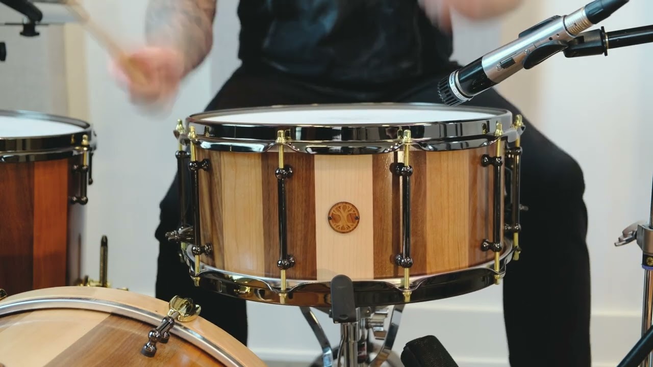 14x6.5" Tri-Wood Stave Snare (Walnut/Cherry/Maple) | Played by Sean Lafferty | Philadelphia Drum. Co