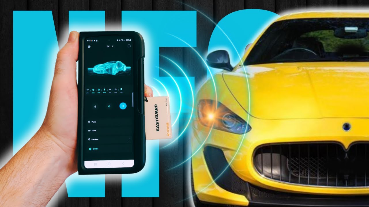 How does the Easyguard EC002P Car Security Alarm System Work? PKE NFC GPS