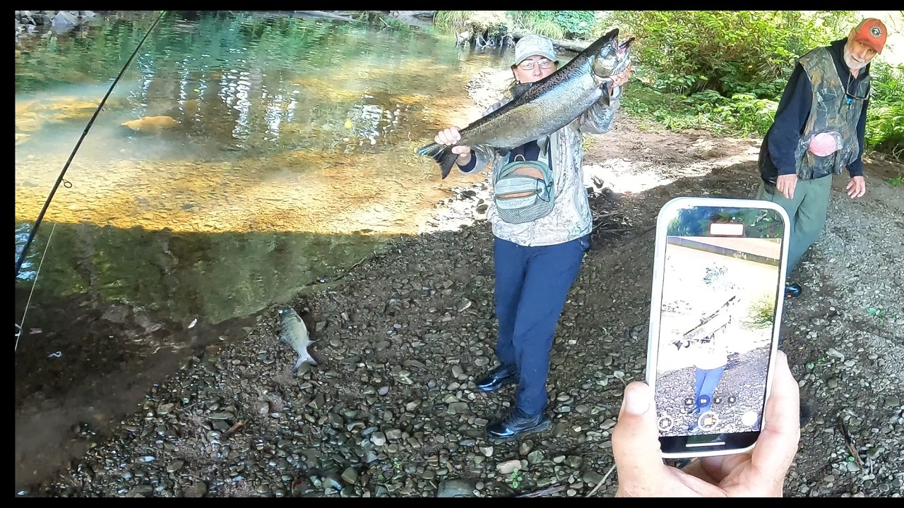 Insane Salmon Honey Hole Fishing