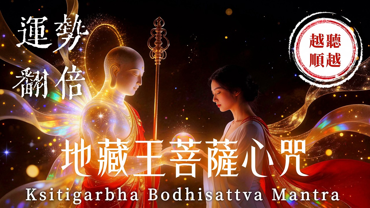 《地藏王菩薩心咒》招財轉運法 3小時｜迅速消除一切煩惱與霉運｜運勢翻倍｜五福臨門｜小人清除．貴人相助．全年順風順水走大運｜Ksitigarbha Bodhisattva Mantra
