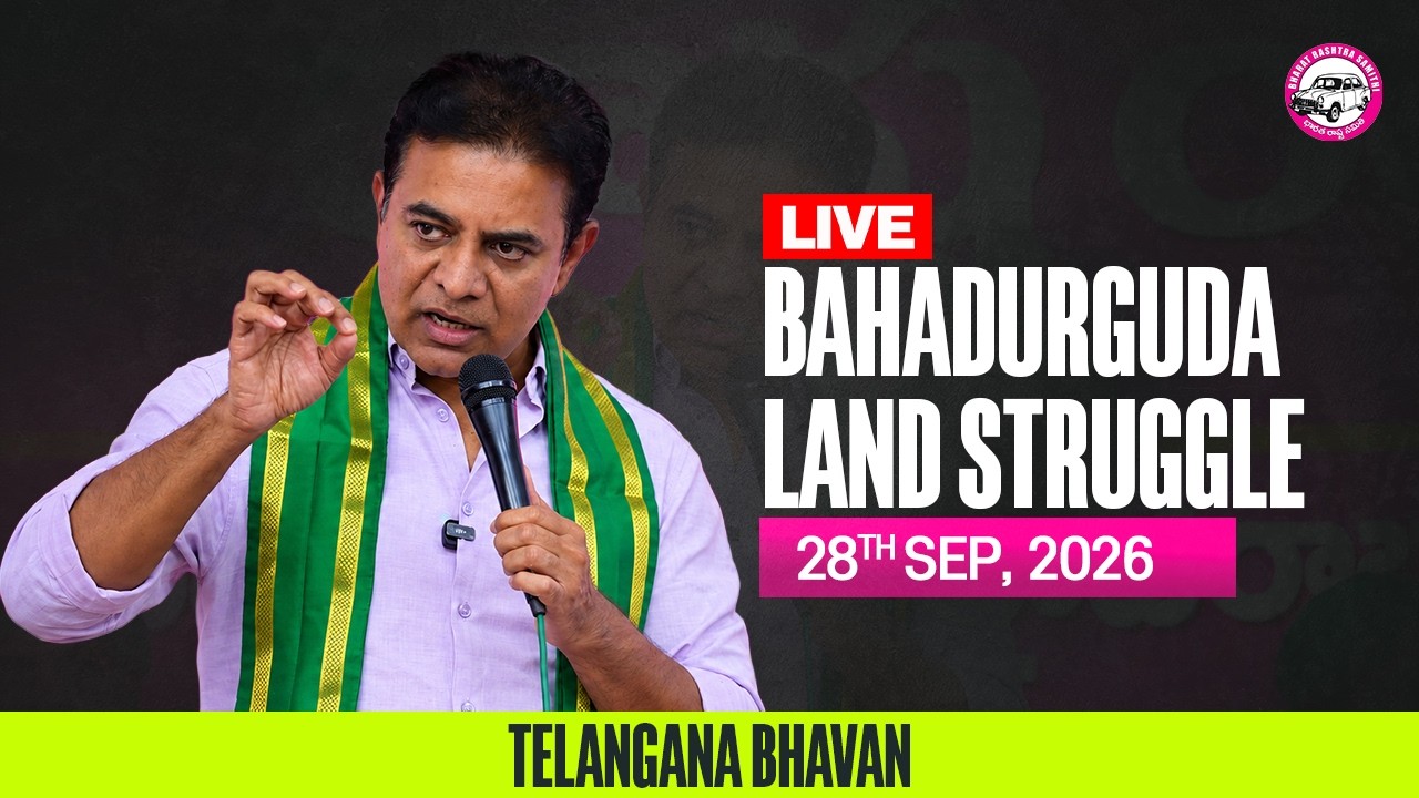 KTR Live: Meeting with Farmers Losing Their Lands for the Bullet Train Project in Bahadurguda
