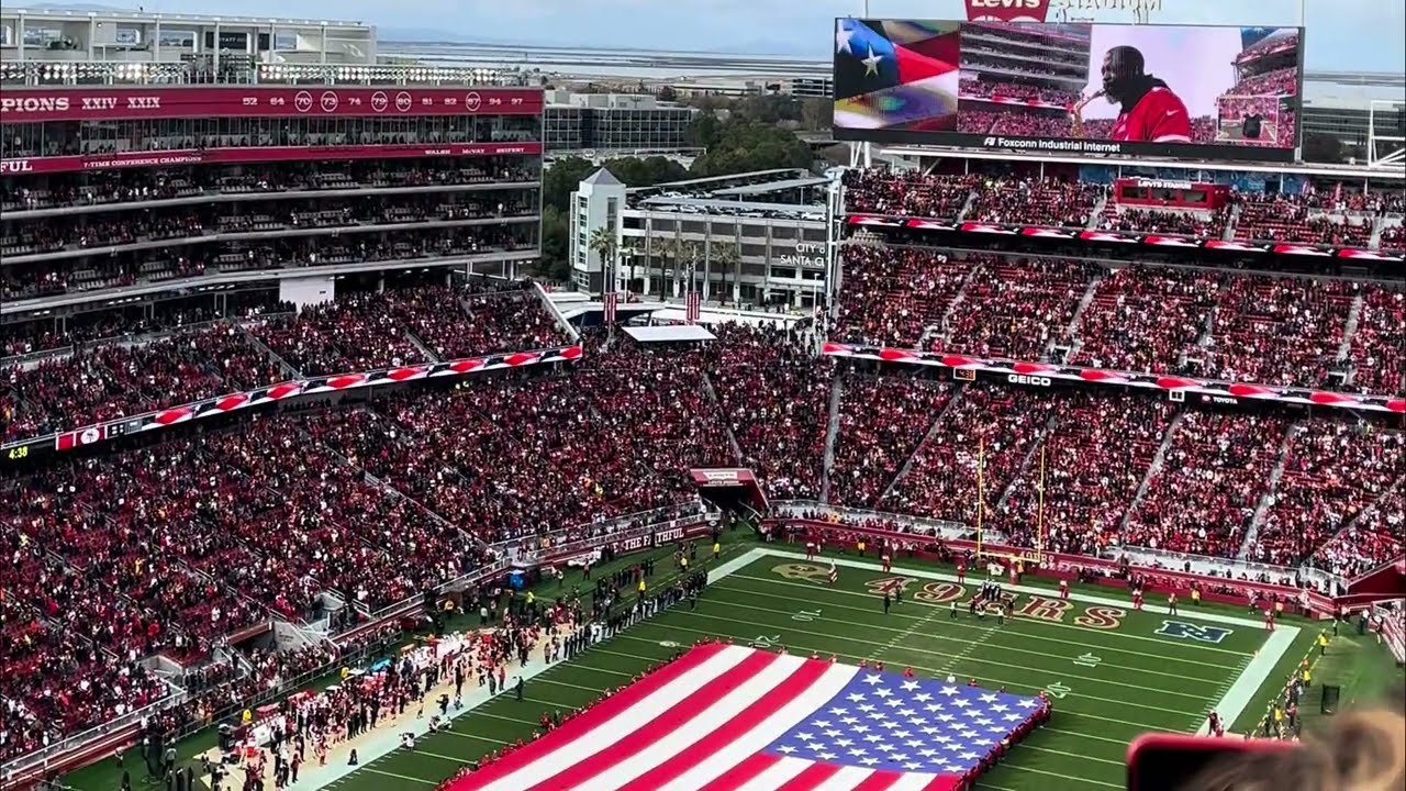 National Anthem & Flyover at Levi’s Stadium | 49ers Game Day Atmosphere