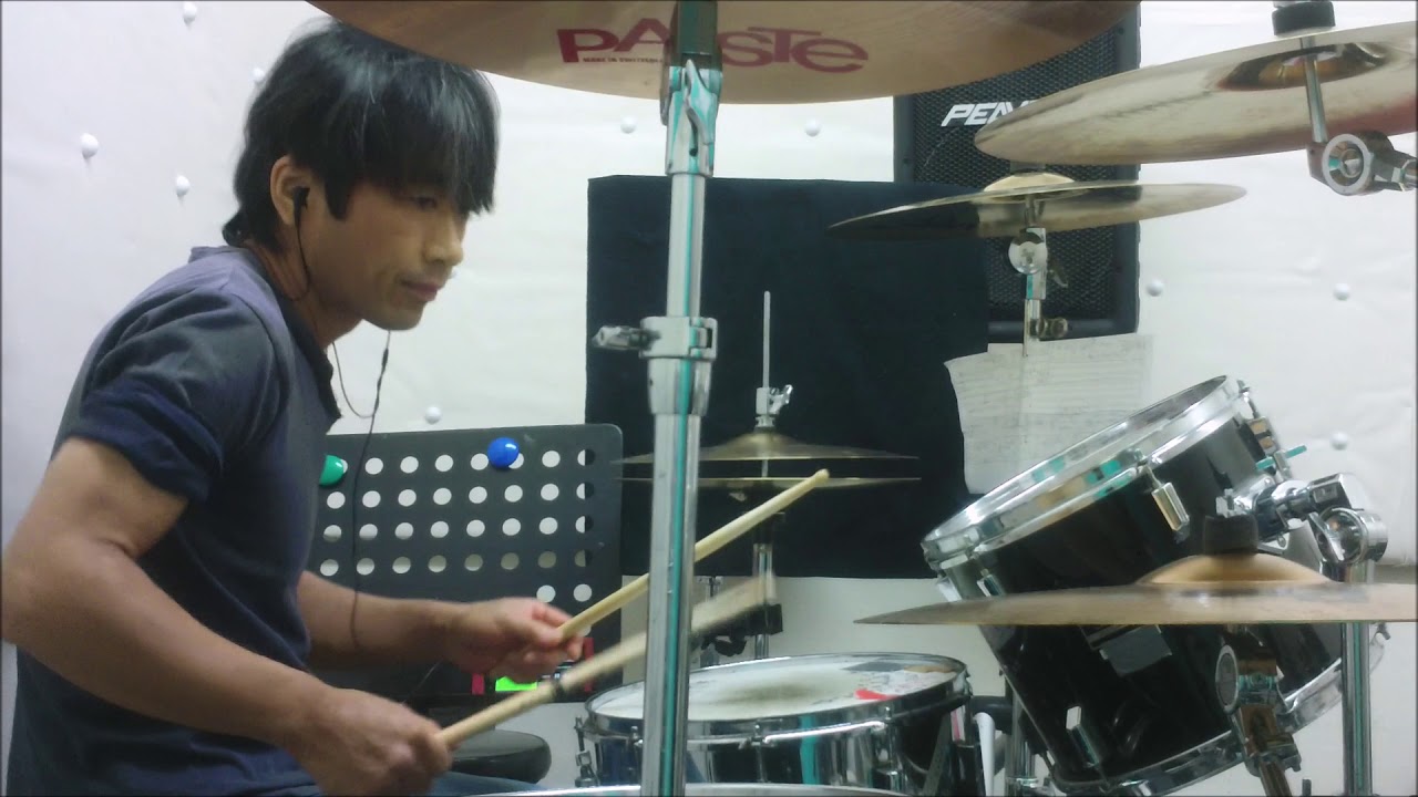 八神純子　パープルタウン drum cover