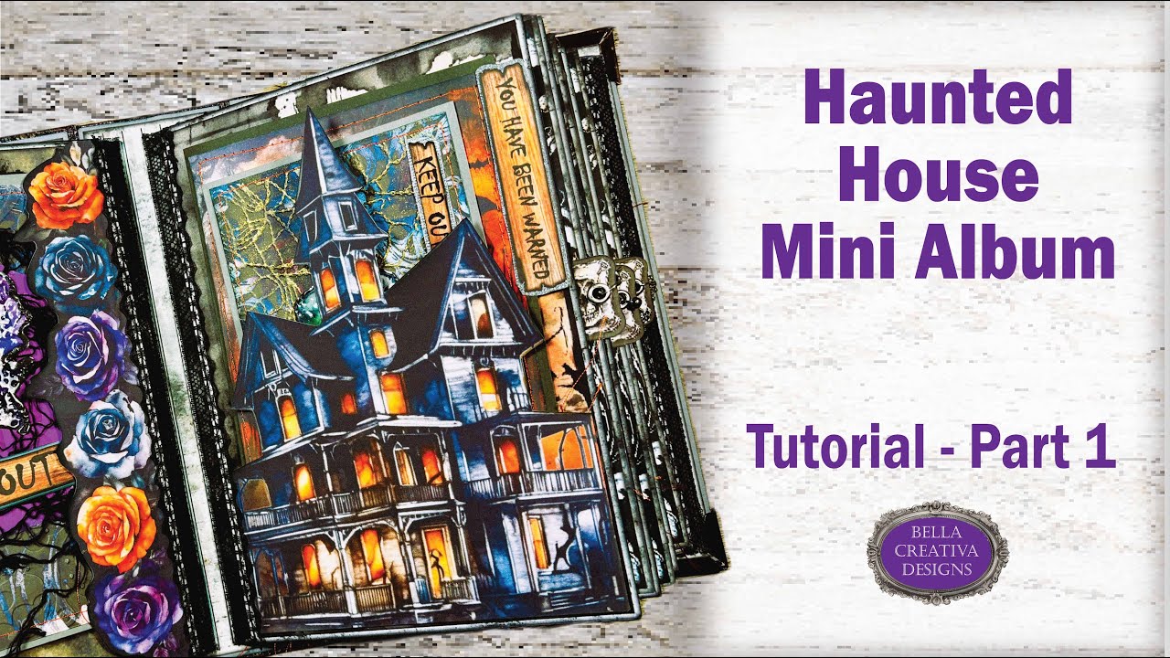 Haunted House Mini Album ~ Printable Templates or Use Your Cricut! Tutorial Part 1