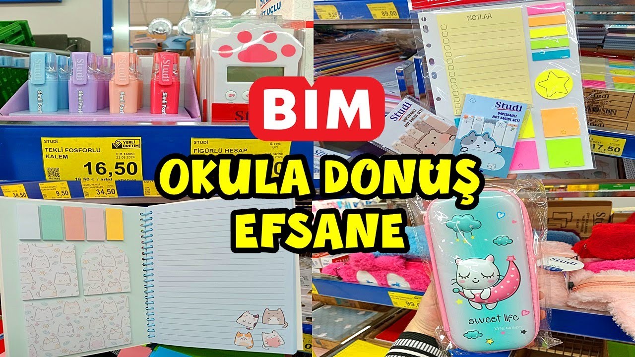 BİM OKULA DÖNÜŞ 2024🔔BAYILACAKSINIZ🎀BİM OKUL MALZEMELERİ GELDİ💯OKUL ALIŞVERİŞİ HARİKA OKUL ÜRÜNLERİ