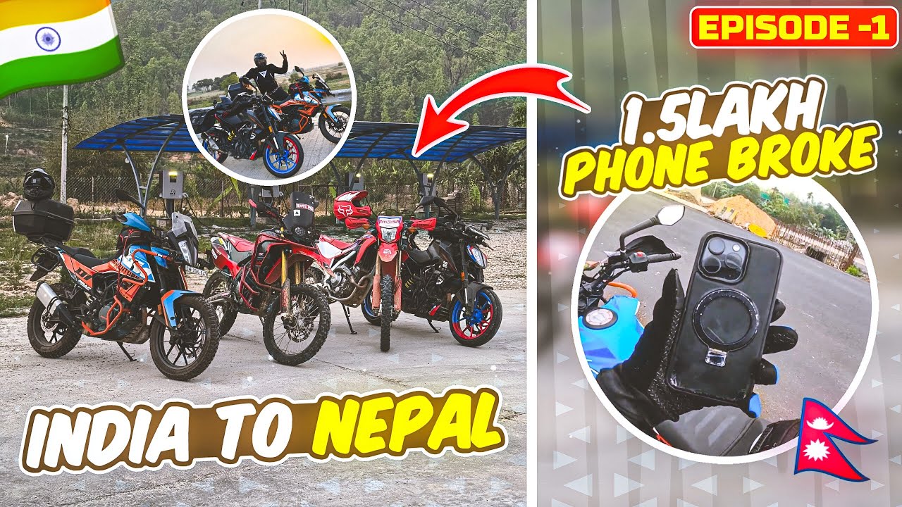 Finally Extreme Ride Start hogaya INDIA to NEPAL | 1st day pe Accident hogaya 💔
