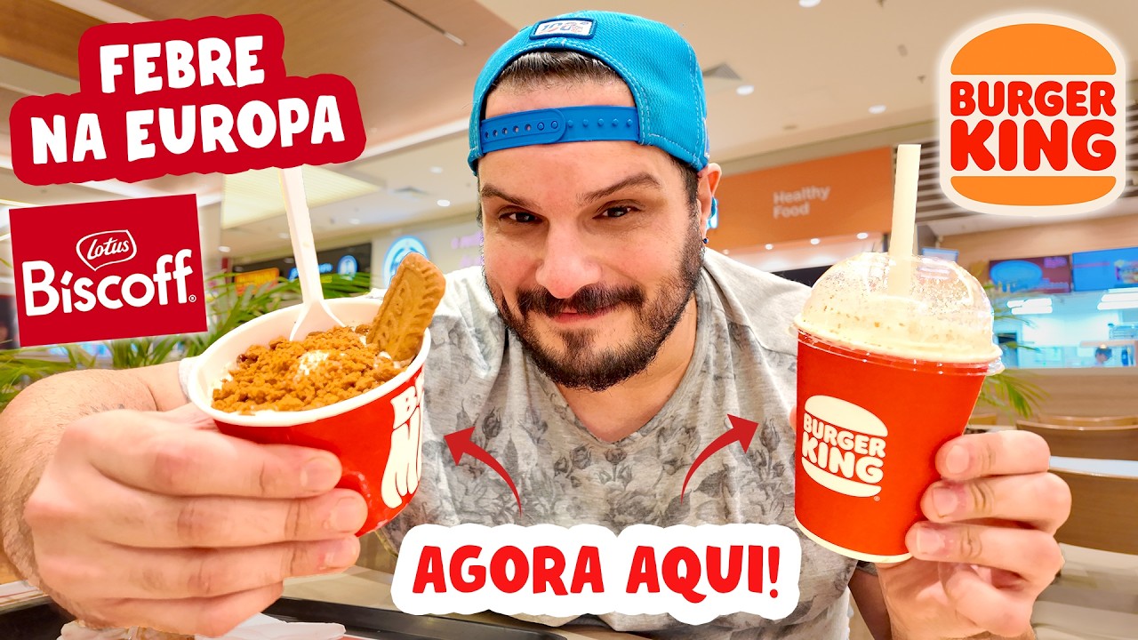 PROVANDO TODAS AS SOBREMESAS de BISCOFF do BURGER KING - O NOVO PISTACHE!!!