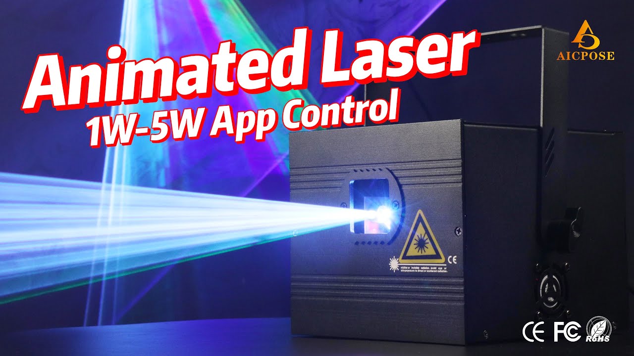 AICPOSE 1-5W Animated Laser Light | Stunning Effects for Stage & Event Lighting!
