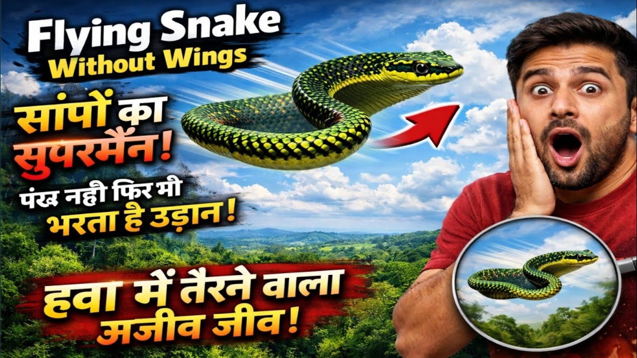 Bina Pankh Ke Udne Wala Saap 🐍✈️ | Amazing Facts 