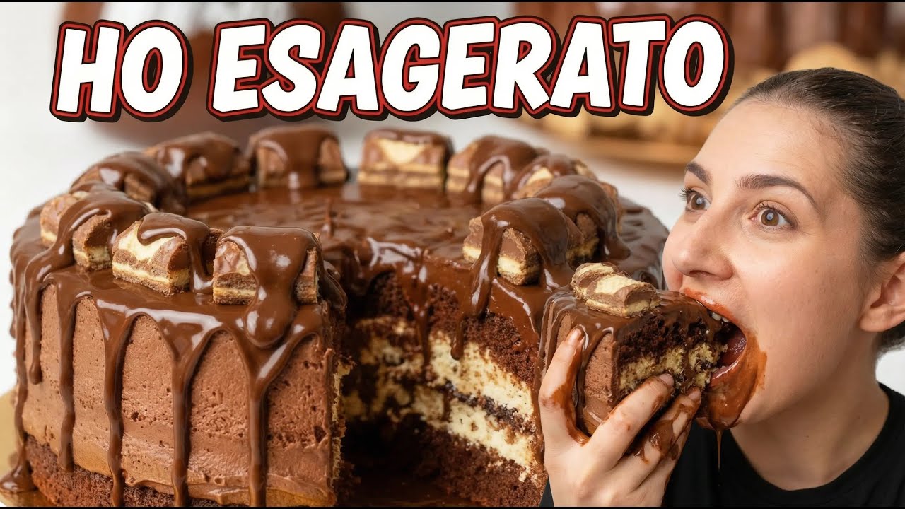 HO DISTRUTTO UNA TORTA AL CAFFE' CON MOUSSE AL CIOCCOLATO E TRONKY 😱😋