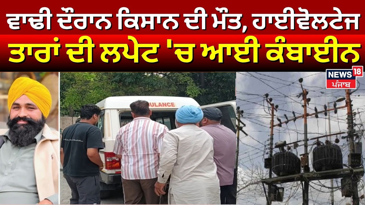 Barnala News | ਵਾਢੀ ਦੌਰਾਨ ਕਿਸਾਨ ਦੀ ਮੌਤ, ਹਾਈਵੋਲਟੇਜ ਤਾਰਾਂ ਦੀ ਲਪੇਟ 'ਚ ਆਈ ਕੰਬਾਈਨ | N18V