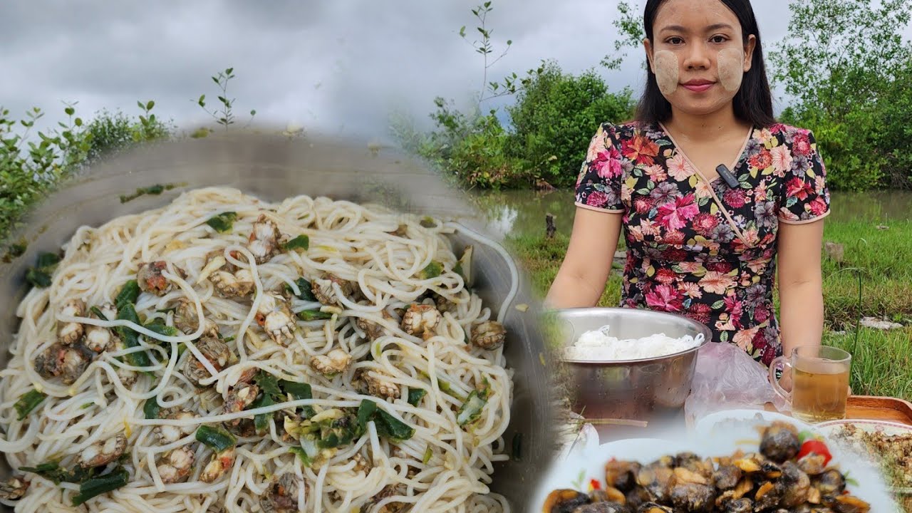 မိုးအုံ့အုံ့နဲ့ နားမူစားချင်တဲ့ ဂဏန်းလေးမုန့်ဖက်သုပ်ချဥ်ငံစပ်😋🥰