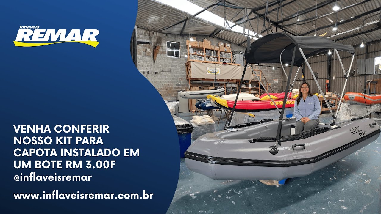 Kit Capota Remar instalado em um RM 3.00F – Proteção, estilo e praticidade na água!