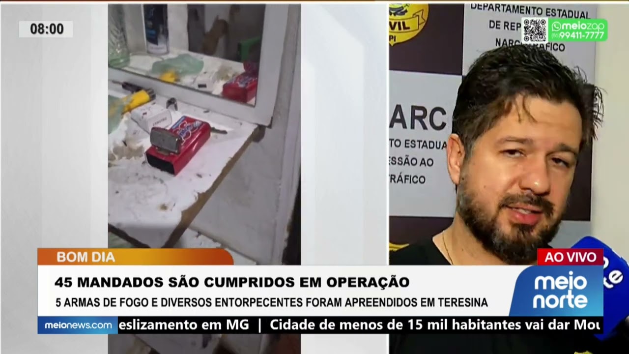 Segurança: Polícia do PI deflagra megaoperação com 45 mandados contra o tráfico de entorpecentes