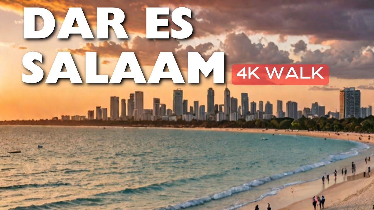 Dar Es Salaam Sunset 4K Walking Tour – Slipway to Coral Beach | 15 Min