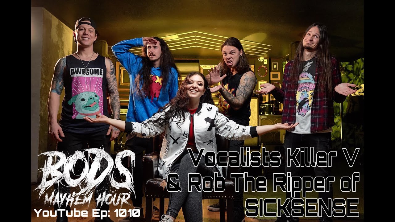 Vocalists Killer V Vicky Psarakis and Rob The Ripper Robby J  Fonts of Sicksense