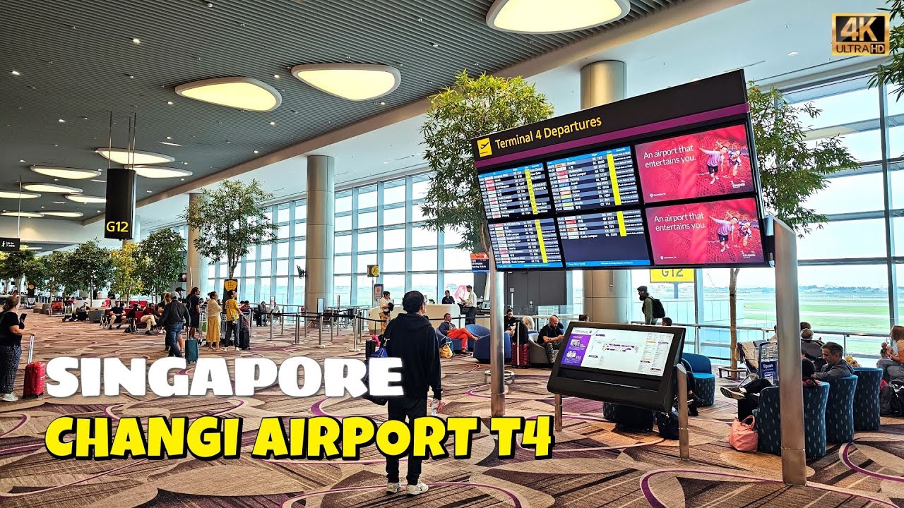 Discover Changi Airport Terminal 4 (T4): What to See and Do | Changi, Singapore | 4K
