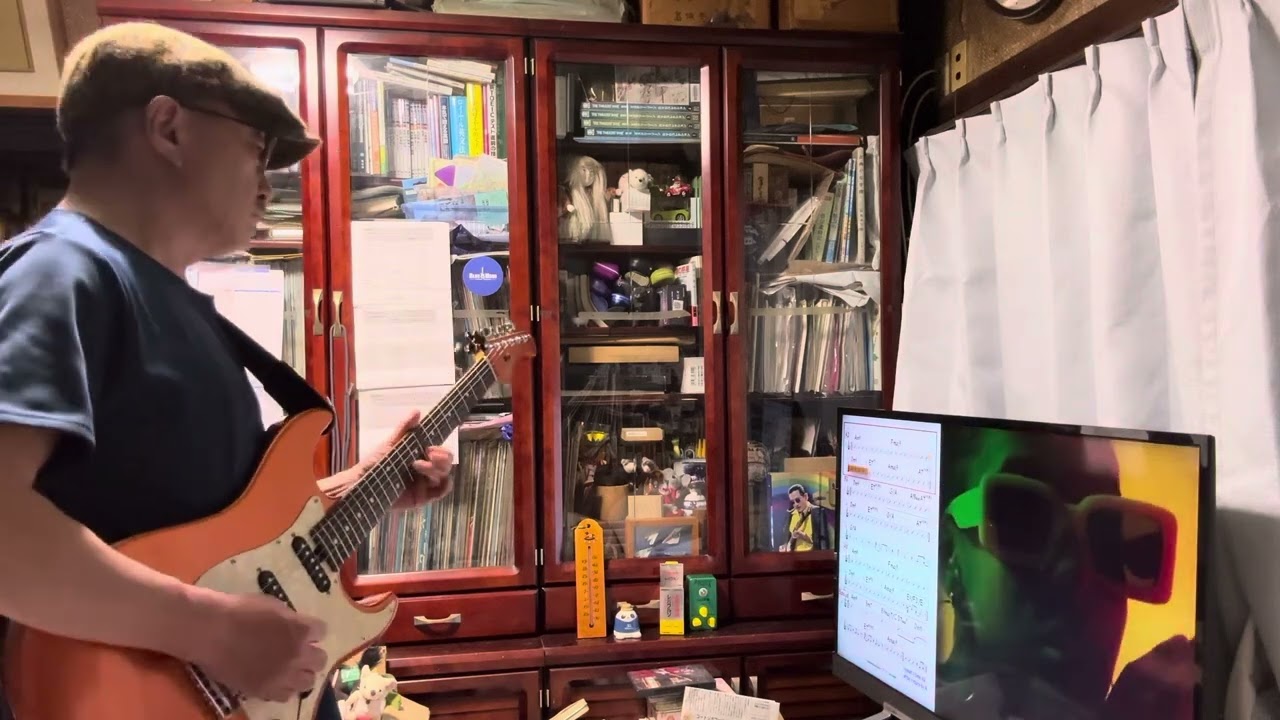 アドリブギター with Smooth Jazz Fusion Backing Track - The Smooth Affair in Am (93 BPM) @guitar solo