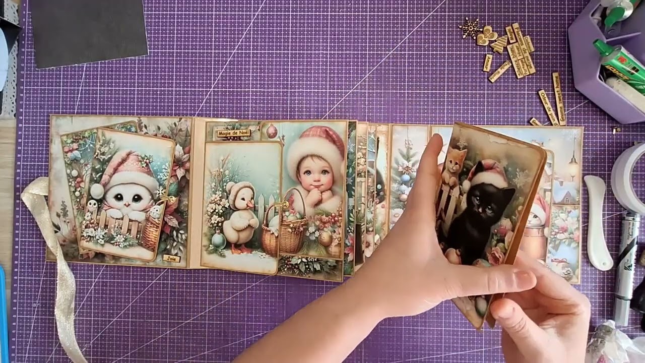 Nouveau tuto de mini album de cécile qui a utilisé ma collection 