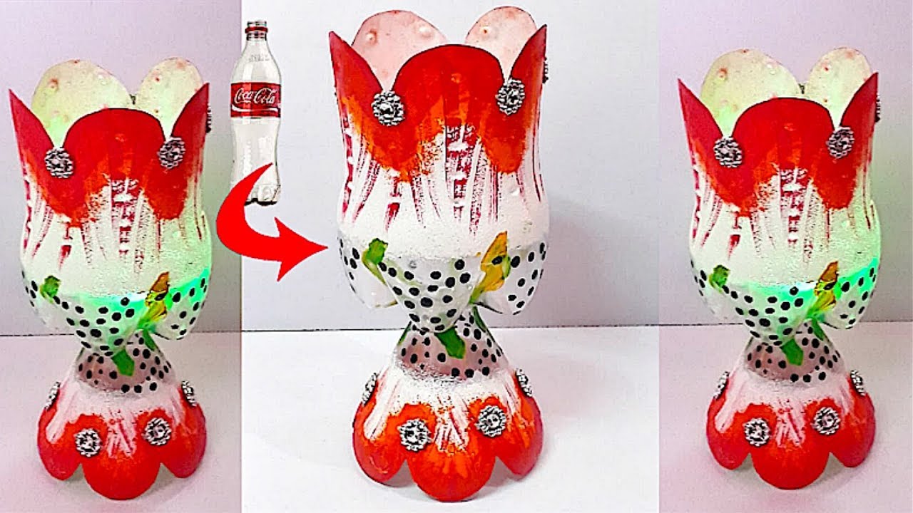Tealight candle holder/flowervase from plastic bottle |Christmas decoration ideas|Best out  Of Waste