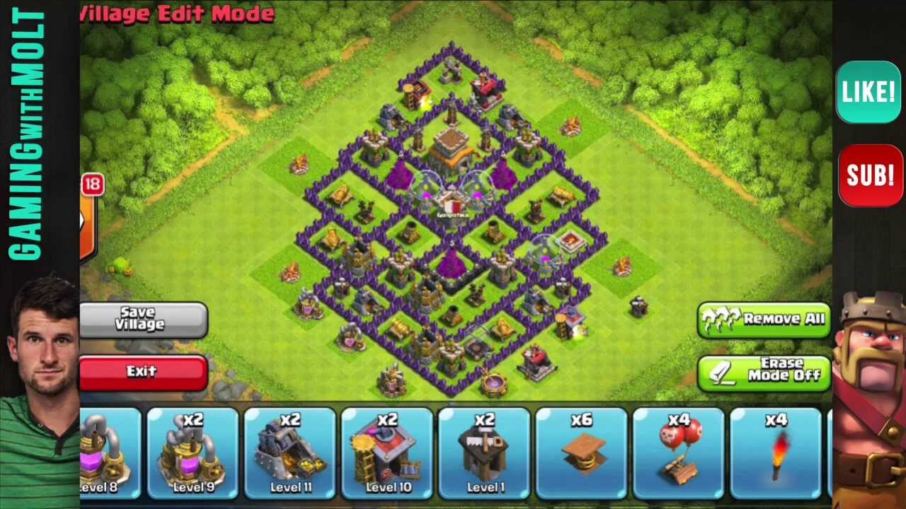 Clash of Clans: TH8 Hybrid Base Design
