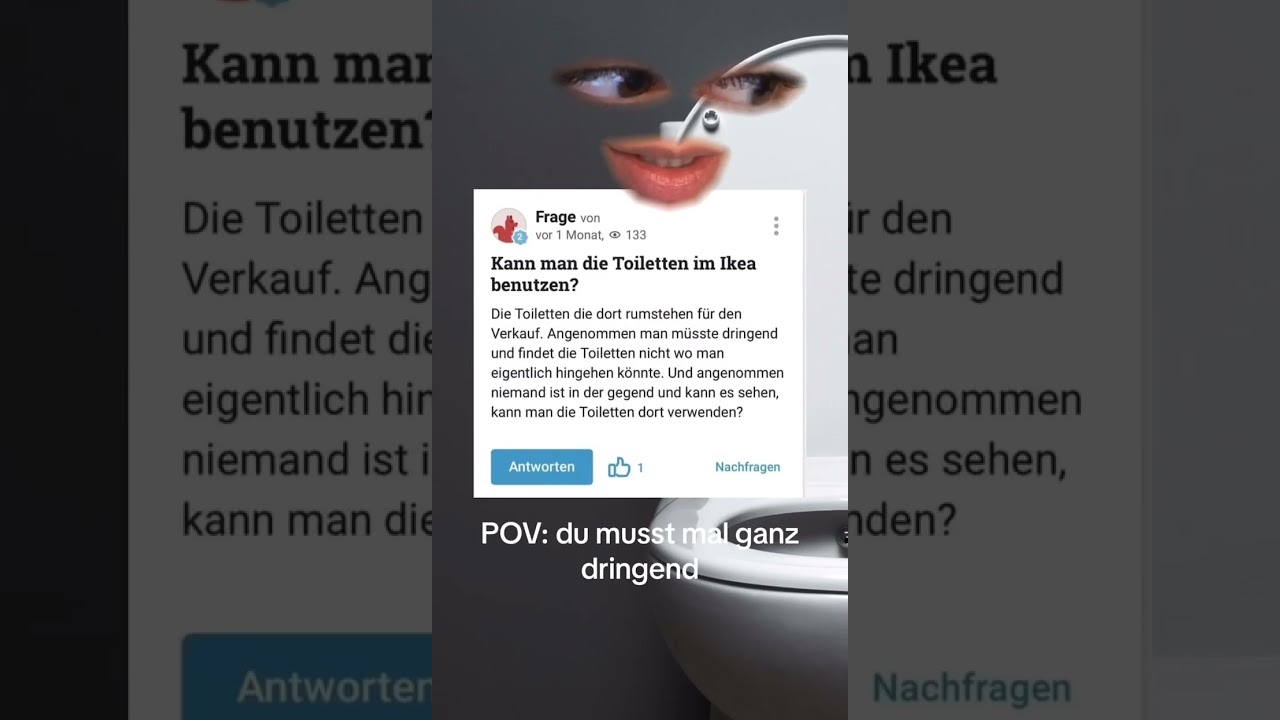 Darf man die Ikea Toiletten benutzen? gefragt auf gutefrage.net #ikea #toilette #memes  #gutefrage